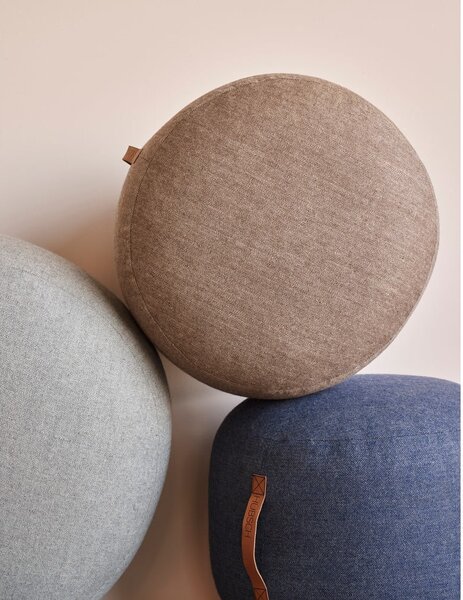 Zerio világosbarna puff, ø 50 cm - Hübsch