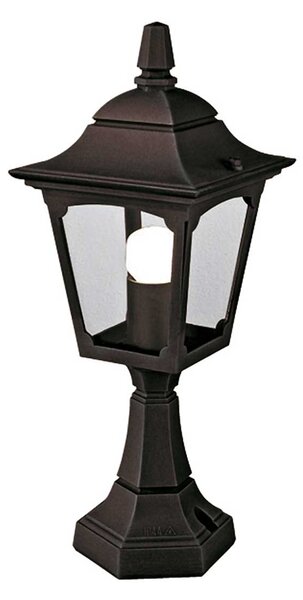 Elstead klasszikus kültéri állólámpa chapel fekete átlátszó elscpm4-black IP44