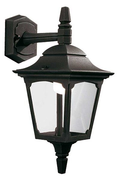 Elstead klasszikus kültéri fali lámpa chapel fekete átlátszó elscpm2-black IP44