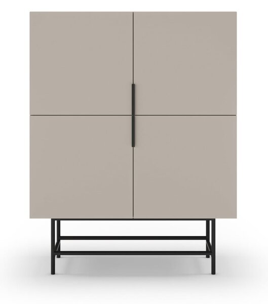 Krémszínű szekrény 100x128 cm Eldia – Marckeric