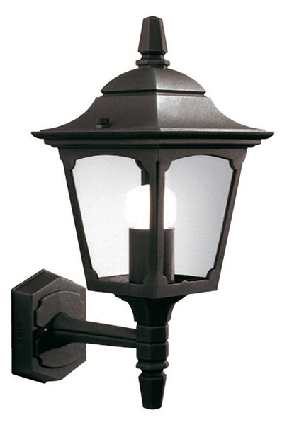 Elstead klasszikus kültéri fali lámpa chapel fekete átlátszó elscpm1-black IP44