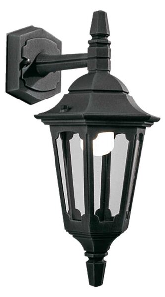 Elstead klasszikus kültéri fali lámpa parish fekete átlátszó elsprm2-black IP44