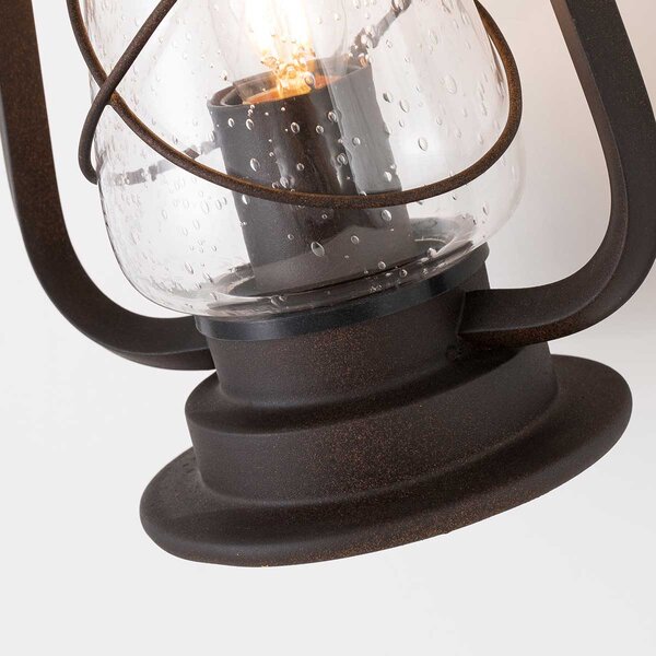 Elstead klasszikus kültéri fali lámpa miners wall antik bronz átlátszó elsminers-wall IP44