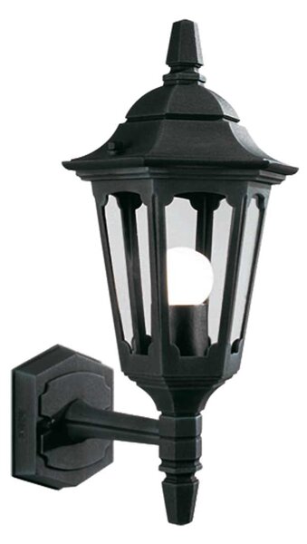 Elstead klasszikus kültéri fali lámpa parish fekete átlátszó elsprm1-black IP44