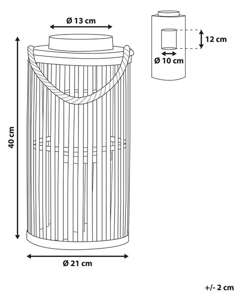 Lámpás LUZON Fűzfa 40 cm Fekete