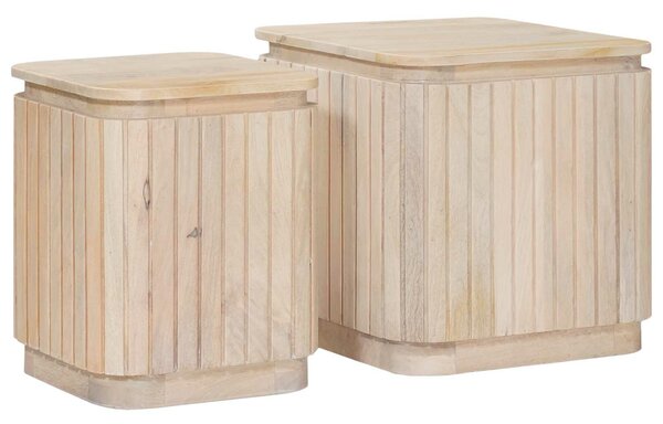 VidaXL Kézműves Oldaltámasz Készlet 2 pcs Fehér 45 x 45 x 45 cm