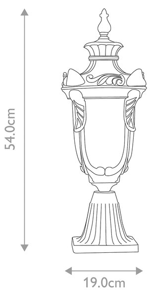 Elstead klasszikus kültéri állólámpa philadelphia borostyán antik bronz elsph3-m-ob IP44