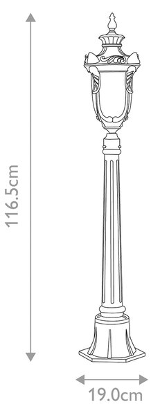 Elstead klasszikus kültéri állólámpa philadelphia borostyán antik bronz elsph4-m-ob IP44