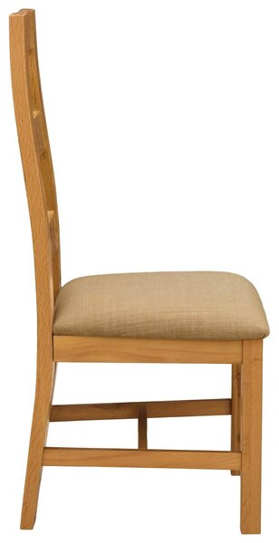 VidaXL Étkezőszék 2 pcs Tömör Tölgyfa Bézs 45 x 51 x 105 cm