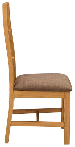 VidaXL Étkezőszék 2 pcs Tömör Tölgyfa Szürke 45 x 51 x 105 cm