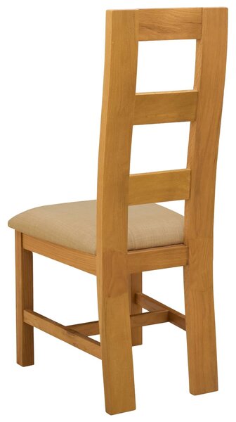 VidaXL Étkezőszék 2 pcs Tömör Tölgyfa Bézs 45 x 51 x 105 cm