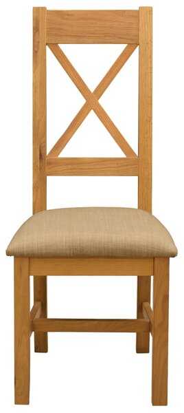 VidaXL Étkezőszék 2 pcs Tömör Tölgyfa Bézs 45 x 54 x 105 cm