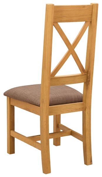 VidaXL Étkezőszék 2 pcs Tömör Tölgyfa Szürke 45 x 54 x 105 cm