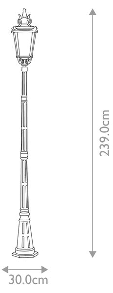 Elstead klasszikus kandeláber baltimore borostyán antik bronz elsbt5-l IP44