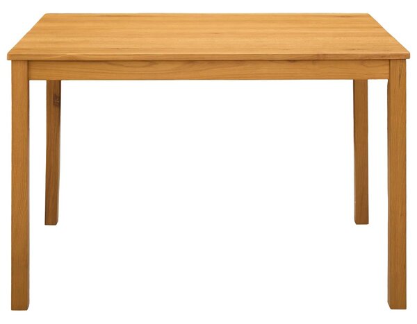 VidaXL Étkezőasztal 110 x 75 x 75 cm Tömör Tölgyfa Természetes