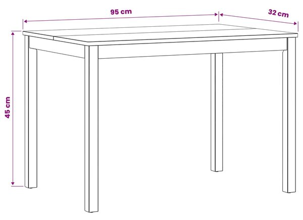 VidaXL Étkezőasztal 110 x 75 x 75 cm Tömör Tölgyfa Természetes