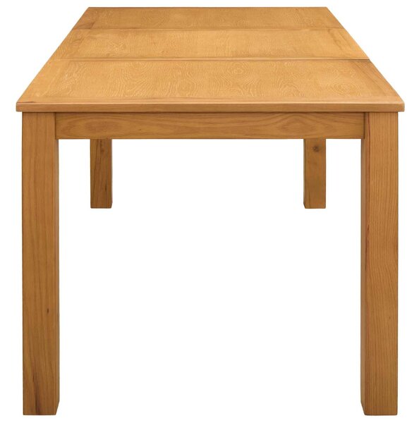 VidaXL Étkezőasztal 150 x 85 x 75 cm Tömör Tölgyfa Természetes