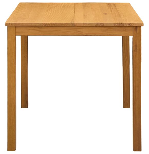 VidaXL Étkezőasztal 110 x 75 x 75 cm Tömör Tölgyfa Természetes
