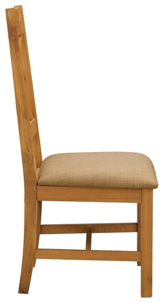 VidaXL Étkezőszék 2 pcs Tömör Tölgyfa Bézs 45 x 54 x 105 cm