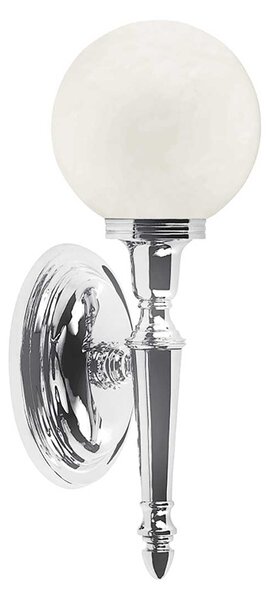 Elstead glamour klasszikus fali lámpa dryden fehér króm elsbath-dryden4-pc IP44