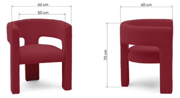 Bordó design fotel ALPAH B VELVET