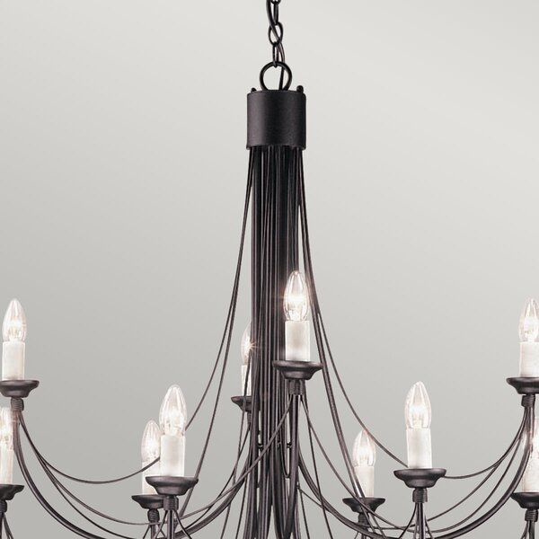 Elstead klasszikus csillár carisbrooke fekete elscb12-black