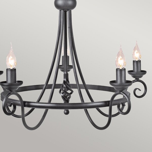 Elstead klasszikus csillár harlech fekete elshr5-black