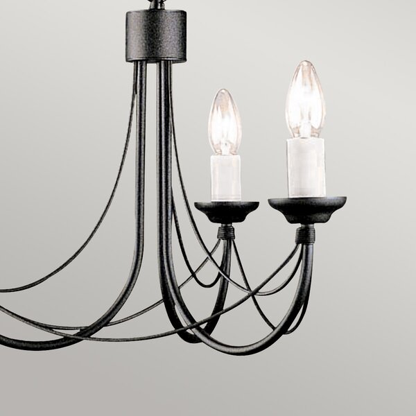 Elstead klasszikus csillár carisbrooke fekete elscb3-black