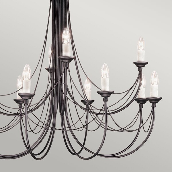 Elstead klasszikus csillár carisbrooke fekete elscb12-black