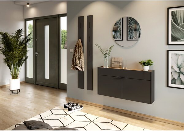 Antracitszürke szekrény 110x57x22 cm Ameca – Germania