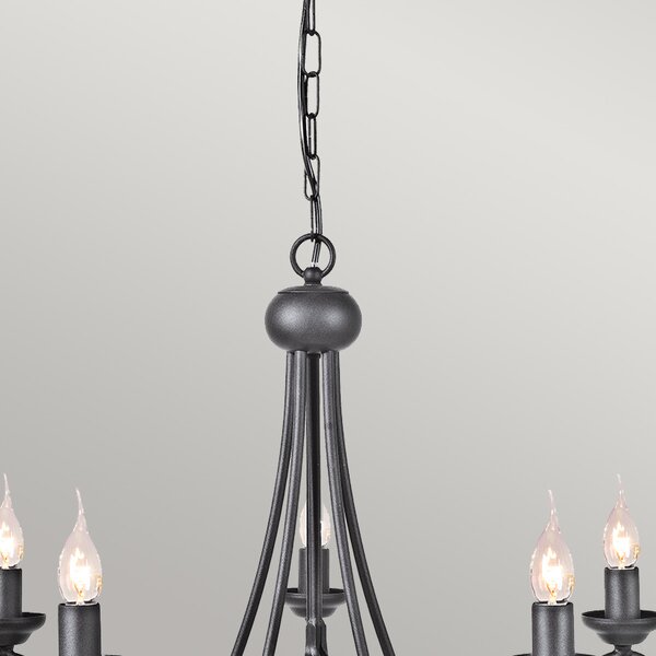 Elstead klasszikus csillár harlech fekete elshr5-black