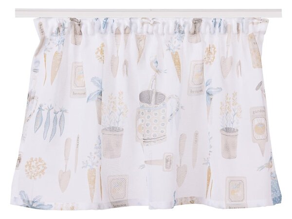 Krémszínű átlátszó függöny 125x50 cm Frutta – Mendola Fabrics