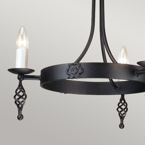 Elstead klasszikus csillár belfry fekete elsby3-black