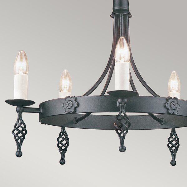 Elstead klasszikus csillár belfry fekete elsby5-black