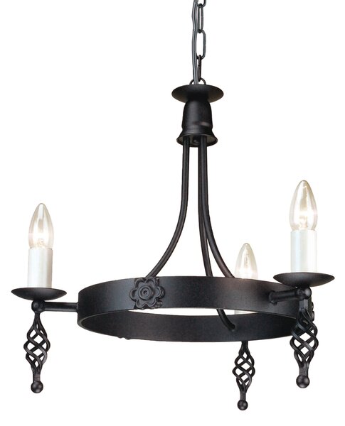 Elstead klasszikus csillár belfry fekete elsby3-black
