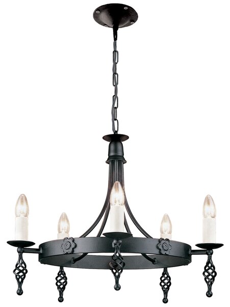 Elstead klasszikus csillár belfry fekete elsby5-black