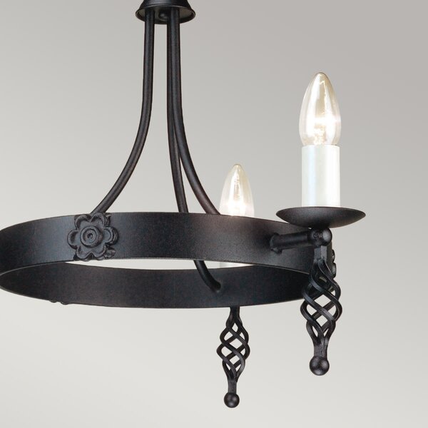 Elstead klasszikus csillár belfry fekete elsby3-black