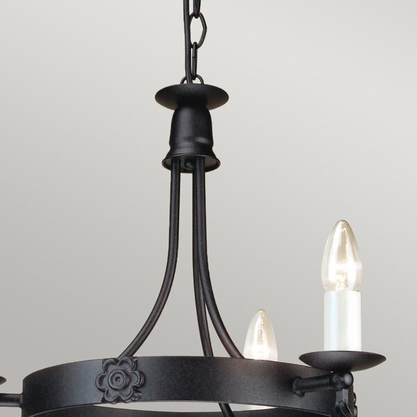 Elstead klasszikus csillár belfry fekete elsby3-black