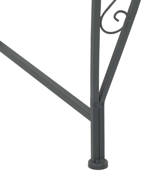 VidaXL Kör alakú pad fához, 8 férőhelyes, Ø 160 x 89 cm, Acél