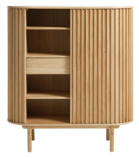 Natúr színű szekrény tölgyfa dekorral 110x125 cm Carno – Unique Furniture
