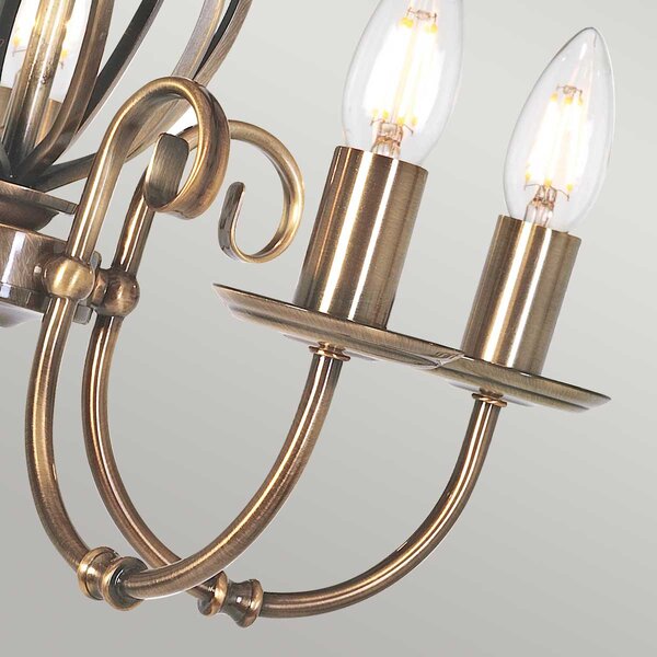 Elstead klasszikus csillár artisan antik sárgaréz elsart5-agd-brass