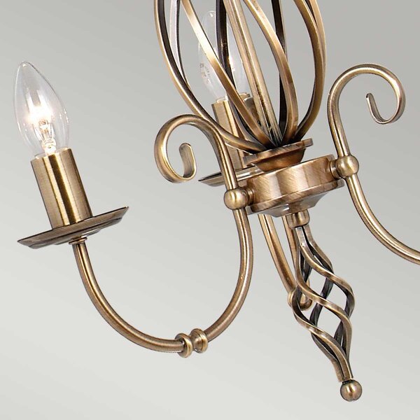Elstead klasszikus csillár artisan antik sárgaréz elsart3-agd-brass