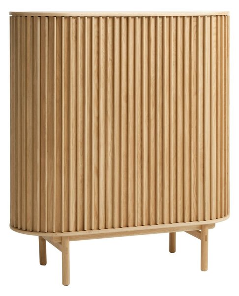 Natúr színű szekrény tölgyfa dekorral 110x125 cm Carno – Unique Furniture