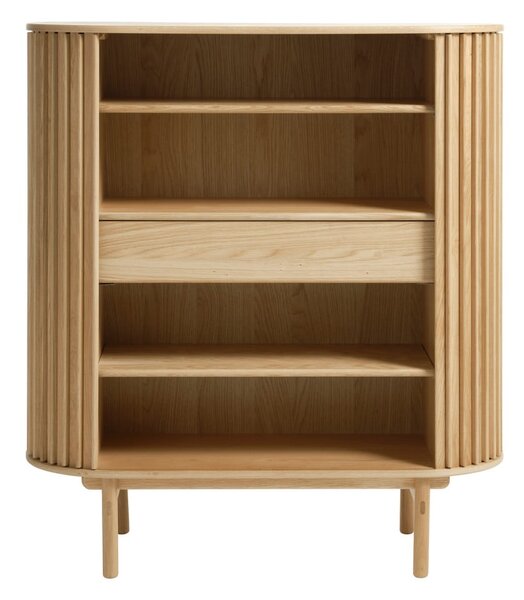 Natúr színű szekrény tölgyfa dekorral 110x125 cm Carno – Unique Furniture