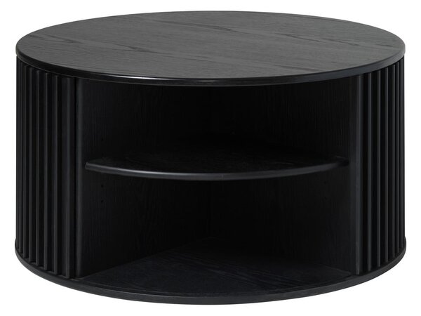 Fekete kerek dohányzóasztal ø 85 cm Siena – Unique Furniture