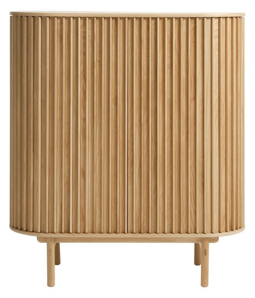 Natúr színű szekrény tölgyfa dekorral 110x125 cm Carno – Unique Furniture