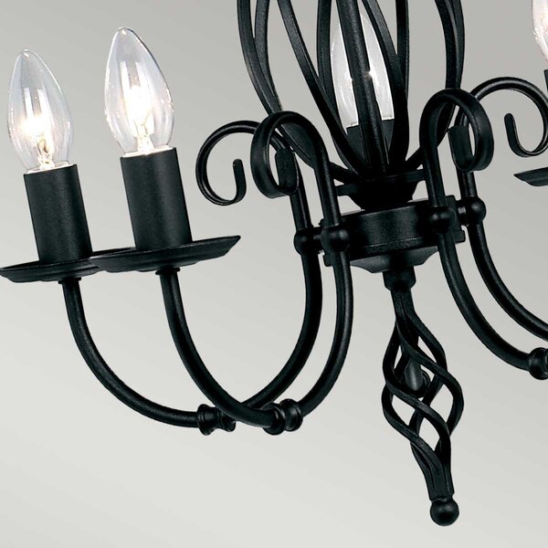 Elstead klasszikus csillár artisan fekete elsart5-black