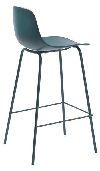 Petróleum színű műanyag bárszék (ülésmagasság 67,5 cm) Whitby – Unique Furniture