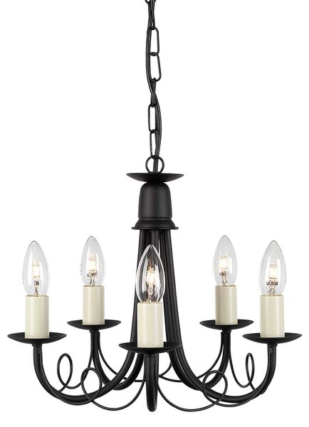Elstead klasszikus csillár minster fekete elsmn5-black