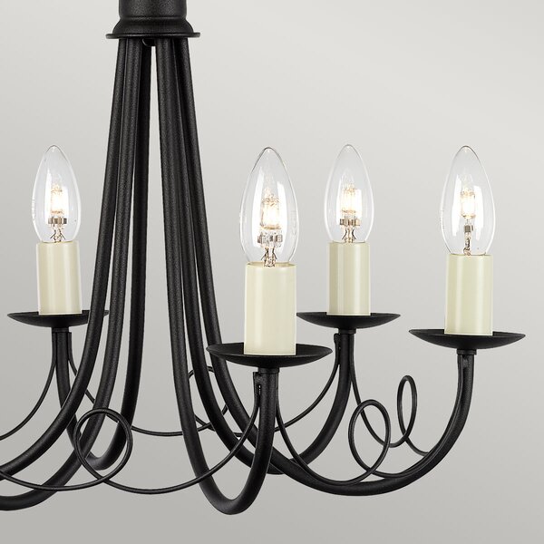 Elstead klasszikus csillár minster fekete elsmn6-black
